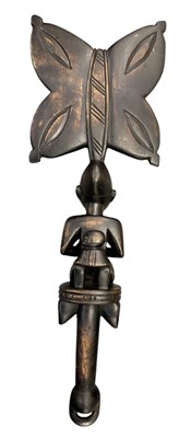 Lot 1072 - An African carved wooden Yoruba Shango chief's...
