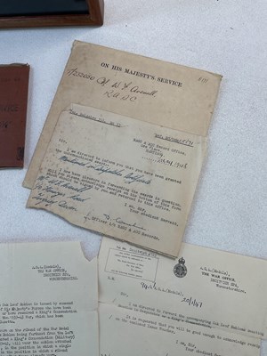 Lot 60 - A WWII MID medal group and associated...
