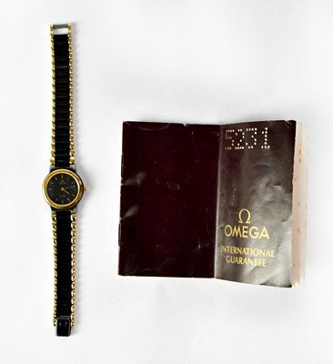 Lot 829 - OMEGA; a 1980s ladies' De Ville stainless...