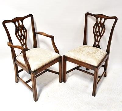 Lot 28 - A Regency-style mahogany twin-pedestal...