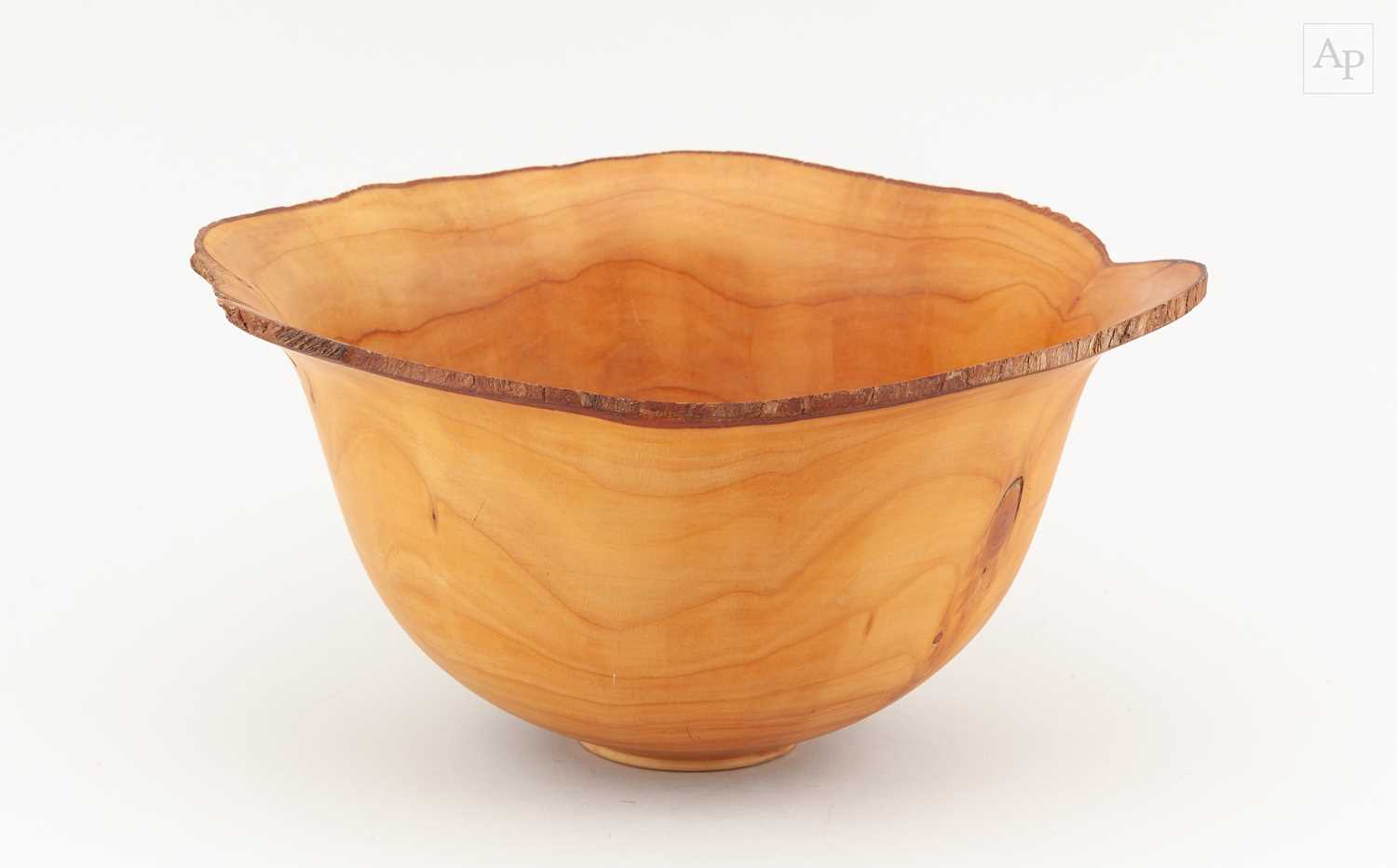 Lot 757 - S R COOPER; a turned leylandii bowl with...