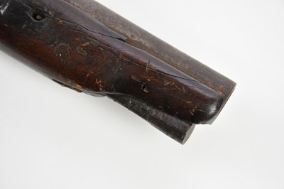 Lot 133 - A 19th century flintlock pistol, with mahogany...