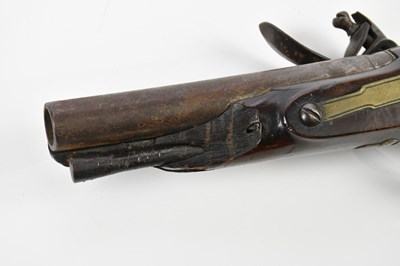 Lot 133 - A 19th century flintlock pistol, with mahogany...