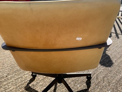 Lot 39 - WEST ELM; a modern contemporary tan leather...