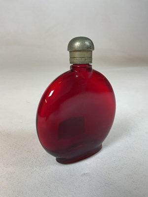 Lot 337 - Two 19th century Bohemian ruby flash beakers,...