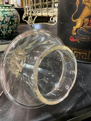 Lot 105 - A large advertising clear glass gin dispenser...