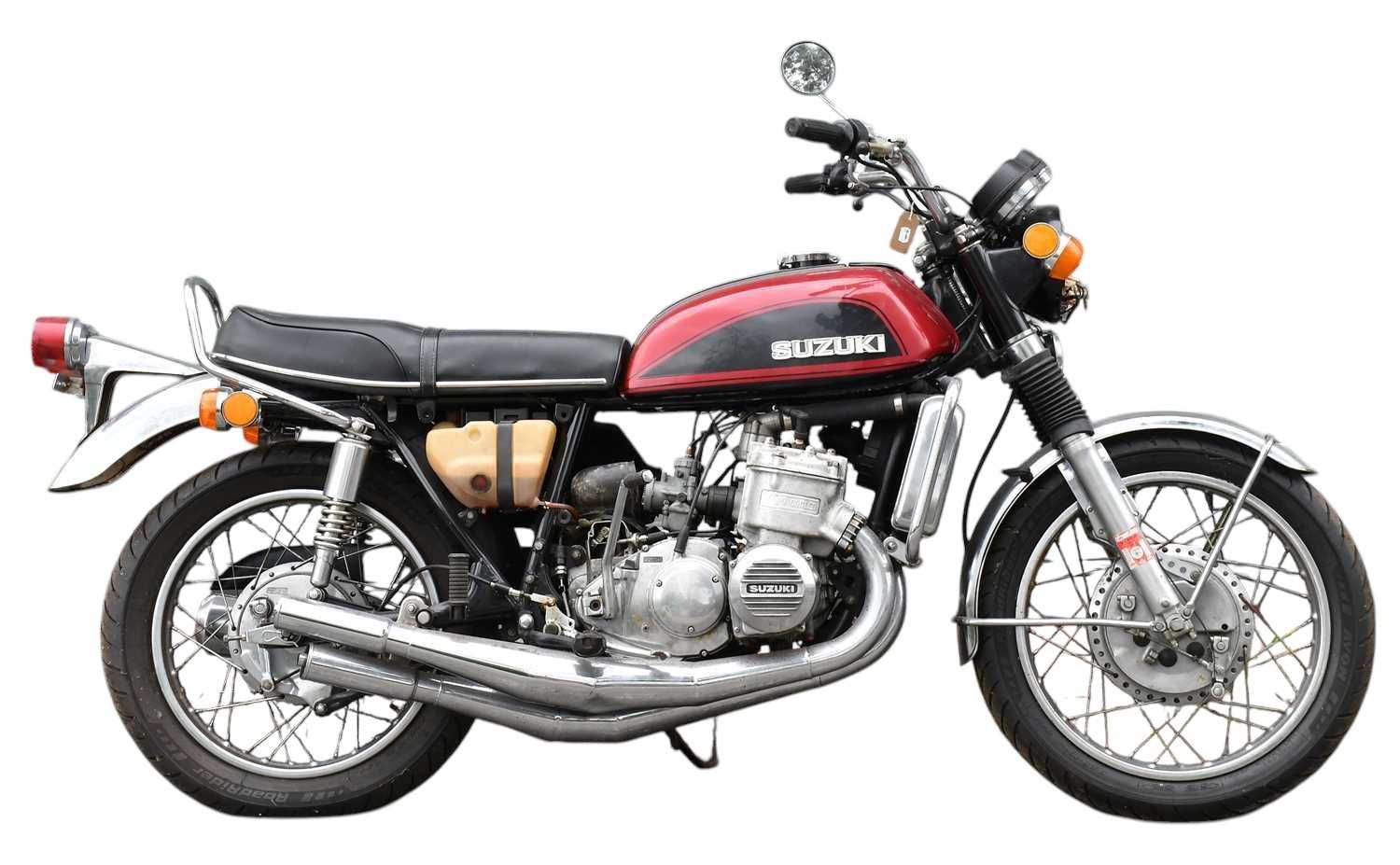Lot 2065 - SUZUKI; GT750, 750cc, showing 23,573 miles,...