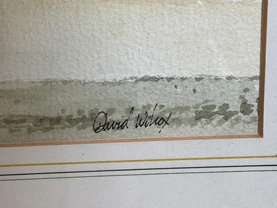 Lot 434 - DAVID WILCOX; watercolour, Village Cricket at...