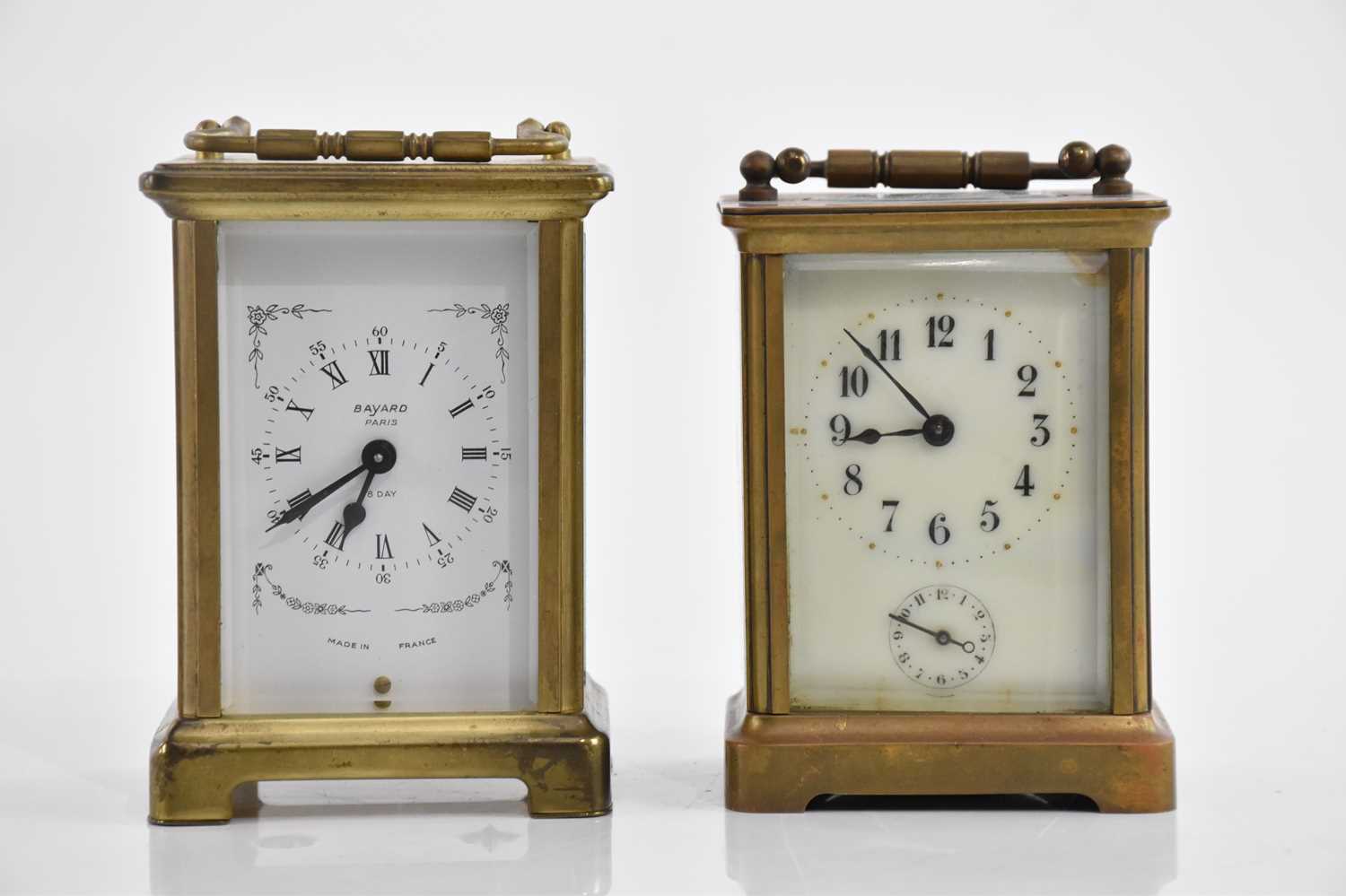 Lot 1326 - BAYARD; a modern brass cased carriage clock,...