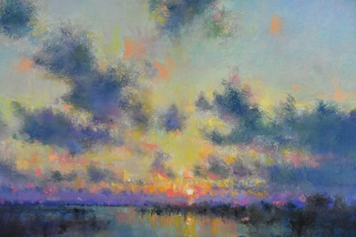 Lot 78 - NORMAN SMITH (born 1949); pastel, ‘Dusk...