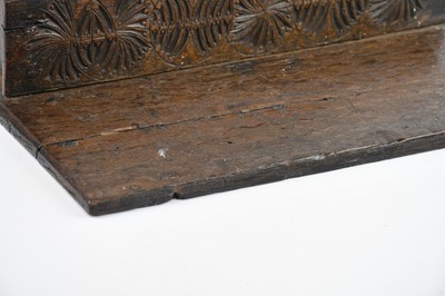Lot 305 - A 17th / 18th century carved oak clerk's box,...