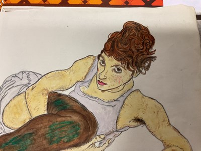 Lot 2213 - EGON SCHIELE (1890-1918); pencil drawing...