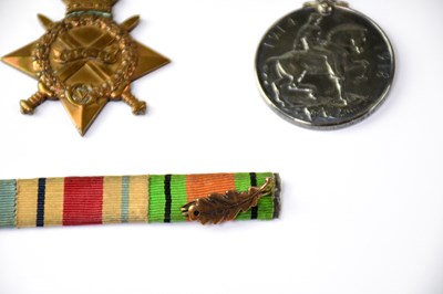 Lot 508 - A set of WWI medals comprising Great War Medal,...