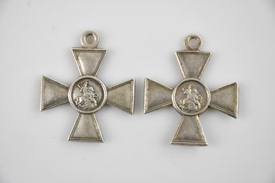 Lot 240 - RUSSIAN CROSS OF ST GEORGE; two examples,...