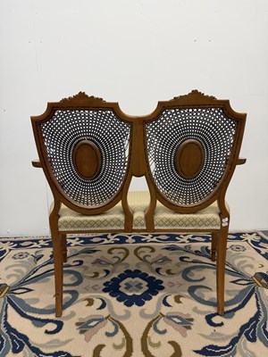 Lot 14 - An Edwardian Sheraton Revival painted...