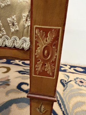 Lot 14 - An Edwardian Sheraton Revival painted...