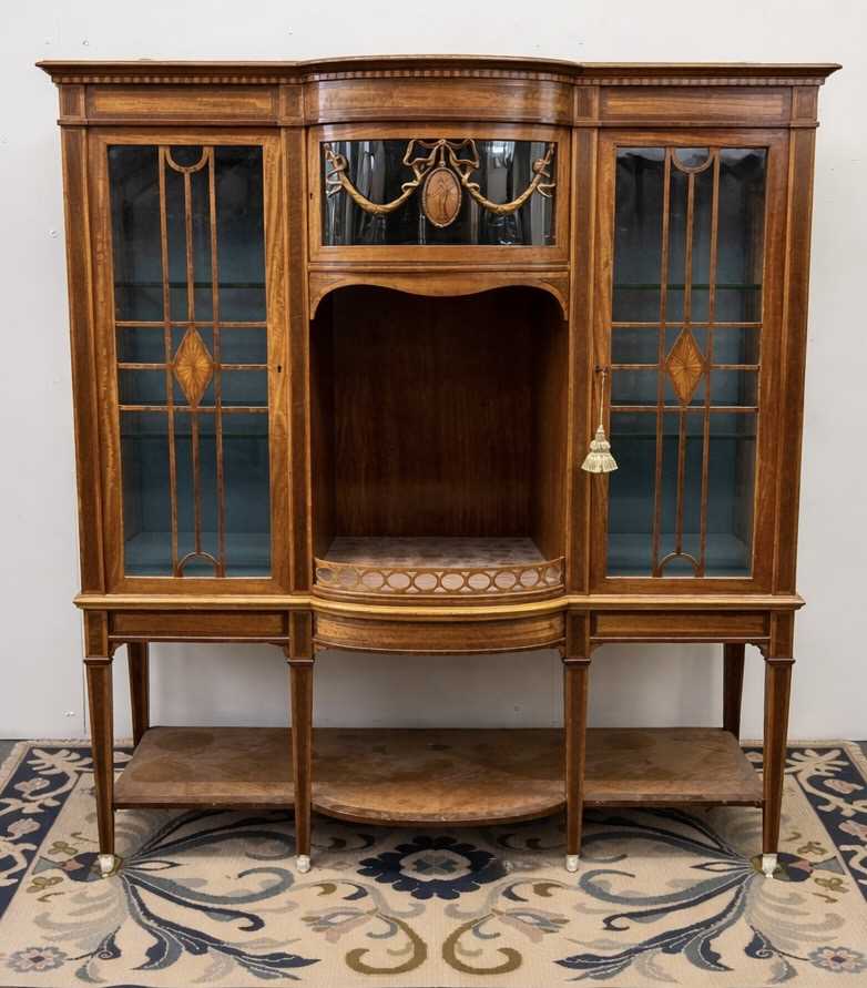 Lot 6 - A fine late Victorian satinwood and...