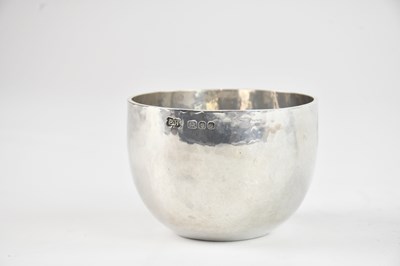 Lot 375 - PAUL HARRISON; a modern hallmarked planished...