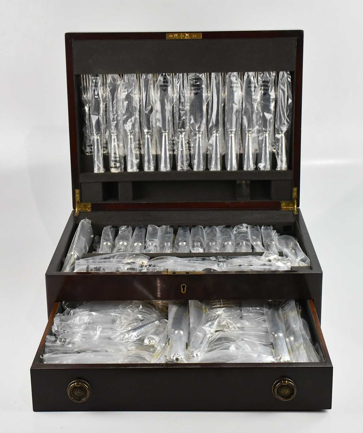 Lot 20 - ROBERTS & BELK; an extensive canteen of silver...