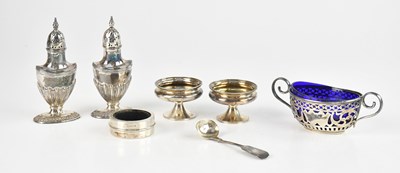 Lot 434 - A pair of Victorian hallmarked silver pedestal...