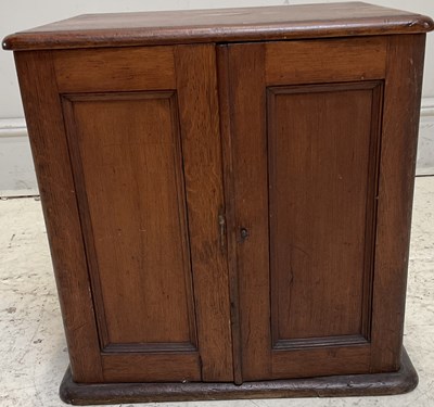 Lot 1 - A late 19th century oak table canteen of...