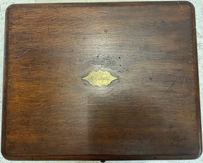 Lot 1 - A late 19th century oak table canteen of...