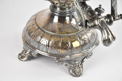 Lot 23 - A large Victorian silver plated tea urn,...
