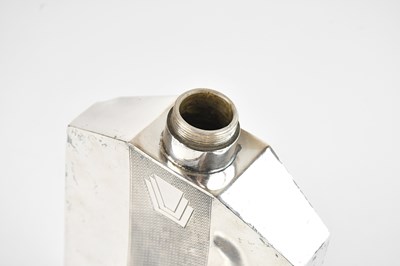 Lot 39 - An Art Deco silver plated hip flask of large...