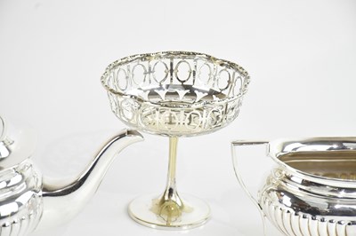 Lot 29 - A silver plated four piece tea service with...