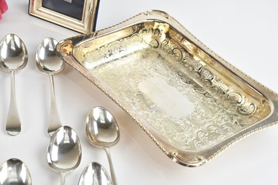 Lot 17 - A collection of silver plated items, including...
