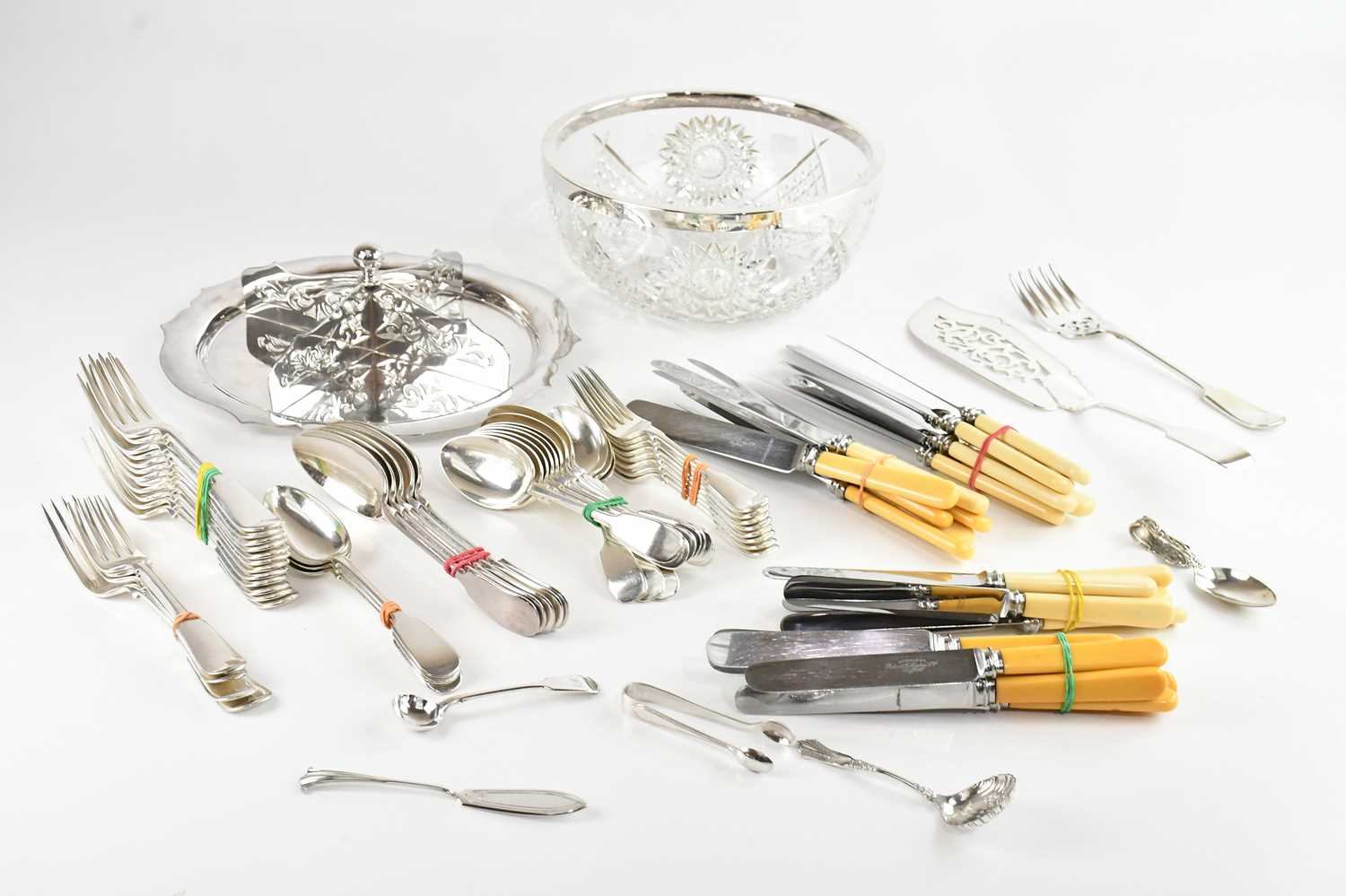 Lot 43 - A collection of silver plated cutlery...