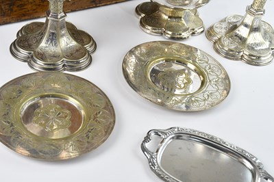 Lot 2 - A Victorian silver plated five piece...