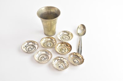 Lot 419 - A Danish silver beaker of tapering form,...