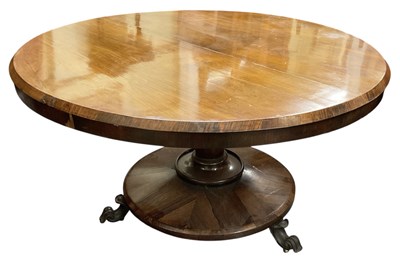 Lot 28 - A Victorian rosewood circular tilt-top...