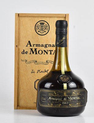 Lot 2470 - BRANDY; a bottle of 1965 De Montal Armagnac,...