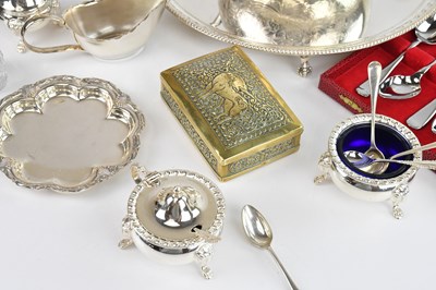Lot 34 - A collection of silver plated items, to...