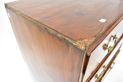 Lot 45 - A George III mahogany secretaire chest, the...