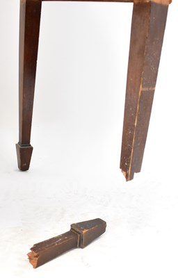 Lot 39 - An Edwardian mahogany line inlaid bow-fronted...