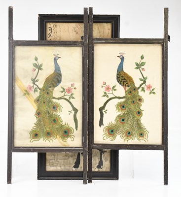Lot 1062 - A pair of early 20th century Chinese silk...