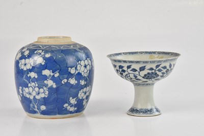 Lot 1063 - An early 20th century Chinese blue and white...