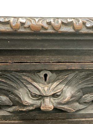 Lot 23 - JAMES SHOOLBRED; a Victorian carved oak two...