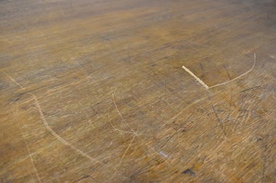 Lot 30 - An Edwardian oak dining table on square...