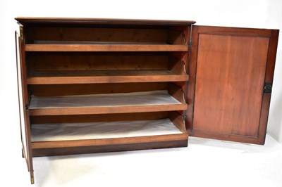 Lot 46 - A Victorian mahogany linen cupboard top, the...