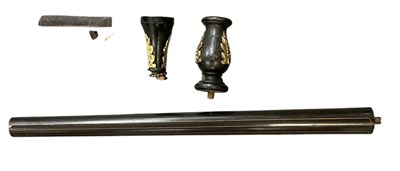 Lot 7 - A 19th century ebony and satinwood inlaid...