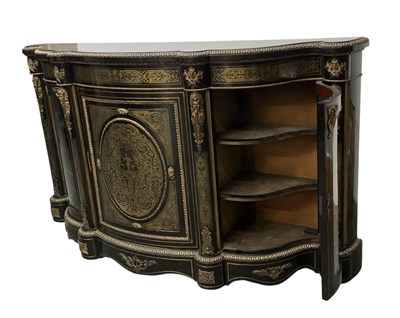 Lot 3 - A late 19th century French ebony gilt metal...