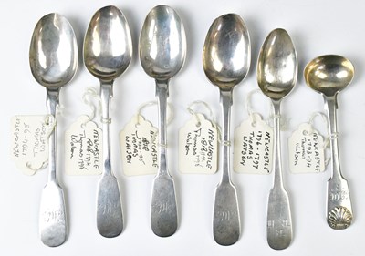 Lot 731 - THOMAS WATSON; five George III hallmarked...