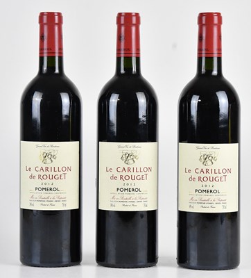 Lot 2511 - RED WINE; three bottles of Le Crillon de...
