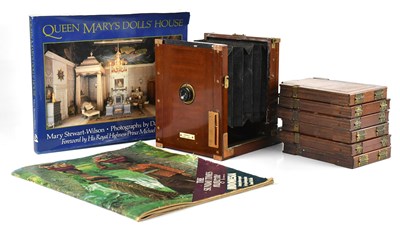Lot 478 - GANDOLFI; a 5x4" mahogany plate camera with...