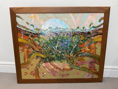 Lot 1550 - DUNCAN HULME; a large contemporary oil on...