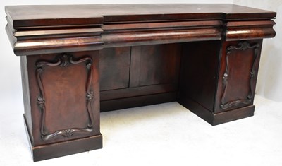 Lot 48 - A Victorian mahogany twin pedestal breakfront...